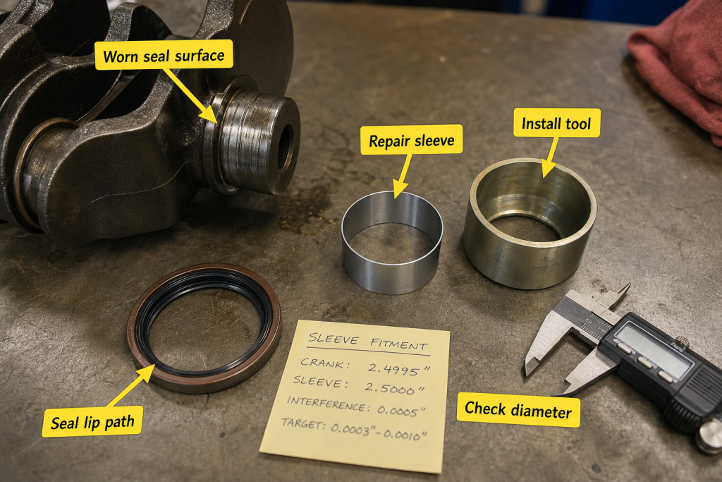 What is a crankshaft repair sleeve
