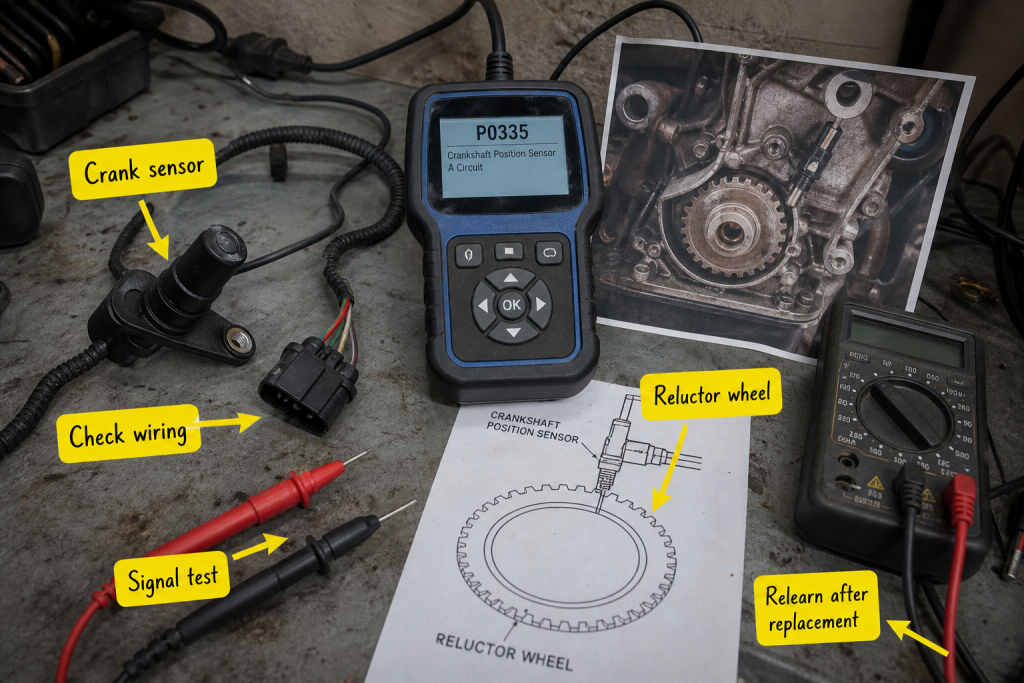 How to repair a crankshaft sensor
